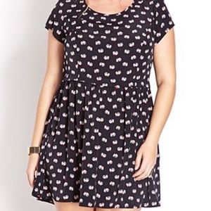 Forever 21 Plus Size Elephant Parade Shift Dress
